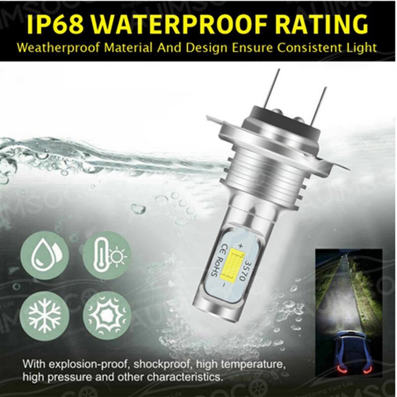 For Honda CBR 2003-2017 - 2 Side H7 LED Headlight High Low Beam Bulb 6000K White - Fresh Stock Dated February 2026