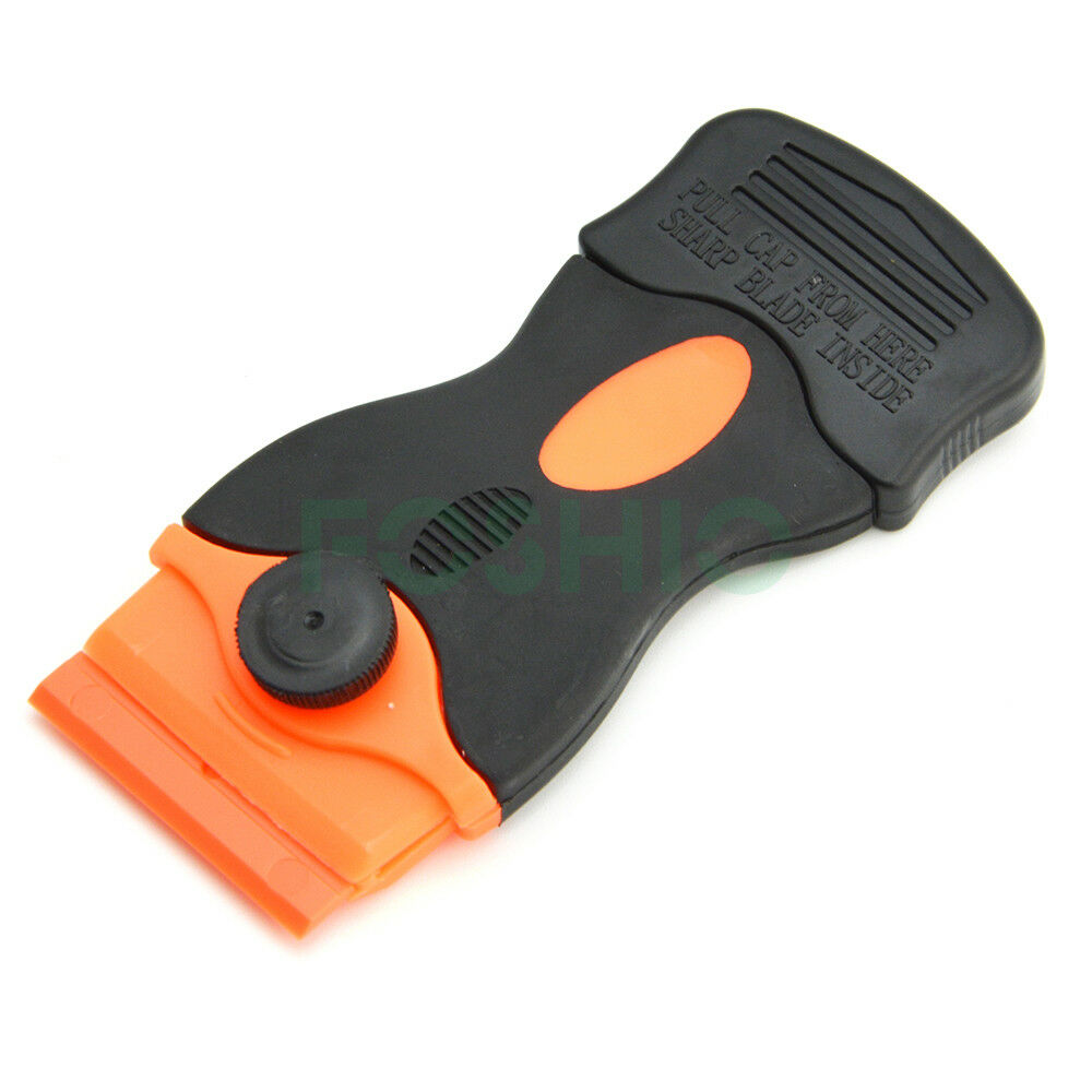 Razor Blade Scraper Removal Tool + 100 1.5'' Plastic Double Edged Blades DIY NEW - Fresh Stock Dated February 2026
