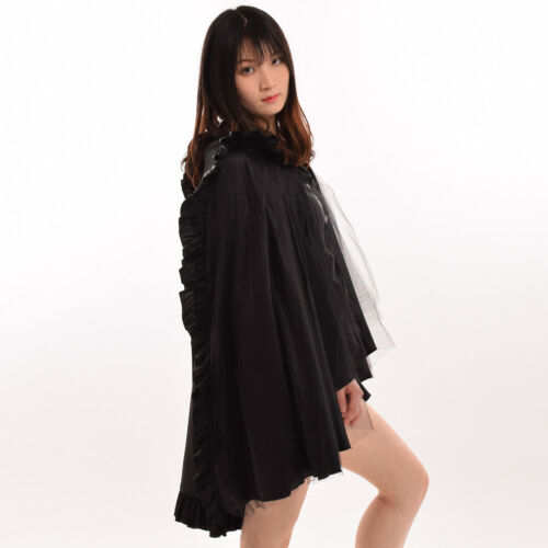 Vintage Gothic Victorian Ruffle Bustle Skirt Cape Reenactment Dual Purpose Wear - Fresh Stock Dated February 2026