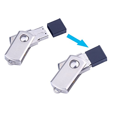 BUSHIBU 20 Pcs Black Clear Plastic USB A Male Anti-Dust Plug Stopper Cap Cover - Fresh Stock Dated February 2026