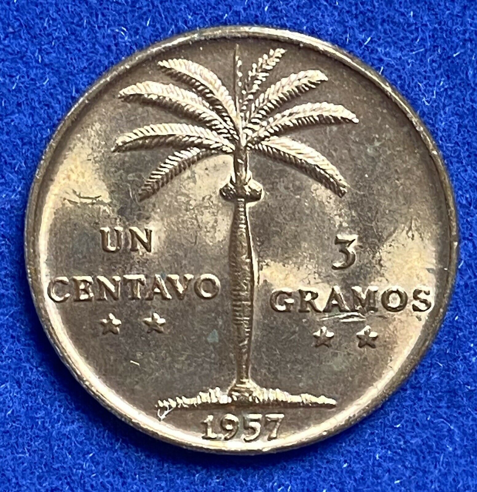 DOMINICAN REPUBLIC 1 Un centavo 1957 Gem Red - Fresh Stock Dated December 2025