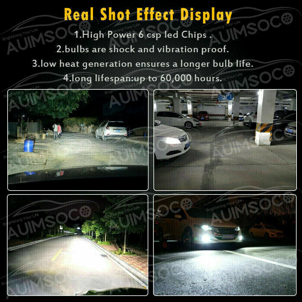 For Honda CBR 2003-2017 - 2 Side H7 LED Headlight High Low Beam Bulb 6000K White - Fresh Stock Dated February 2026