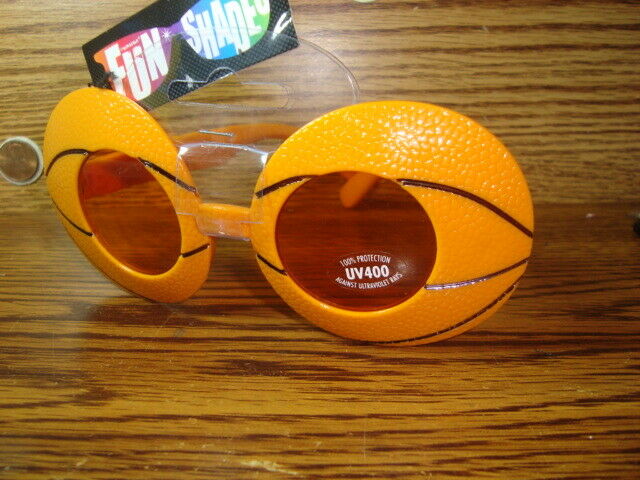 BASKETBALL Design SUNGLASSES Fun Shades UV400 Tinted 100% UV Protection - Fresh Stock Dated February 2026