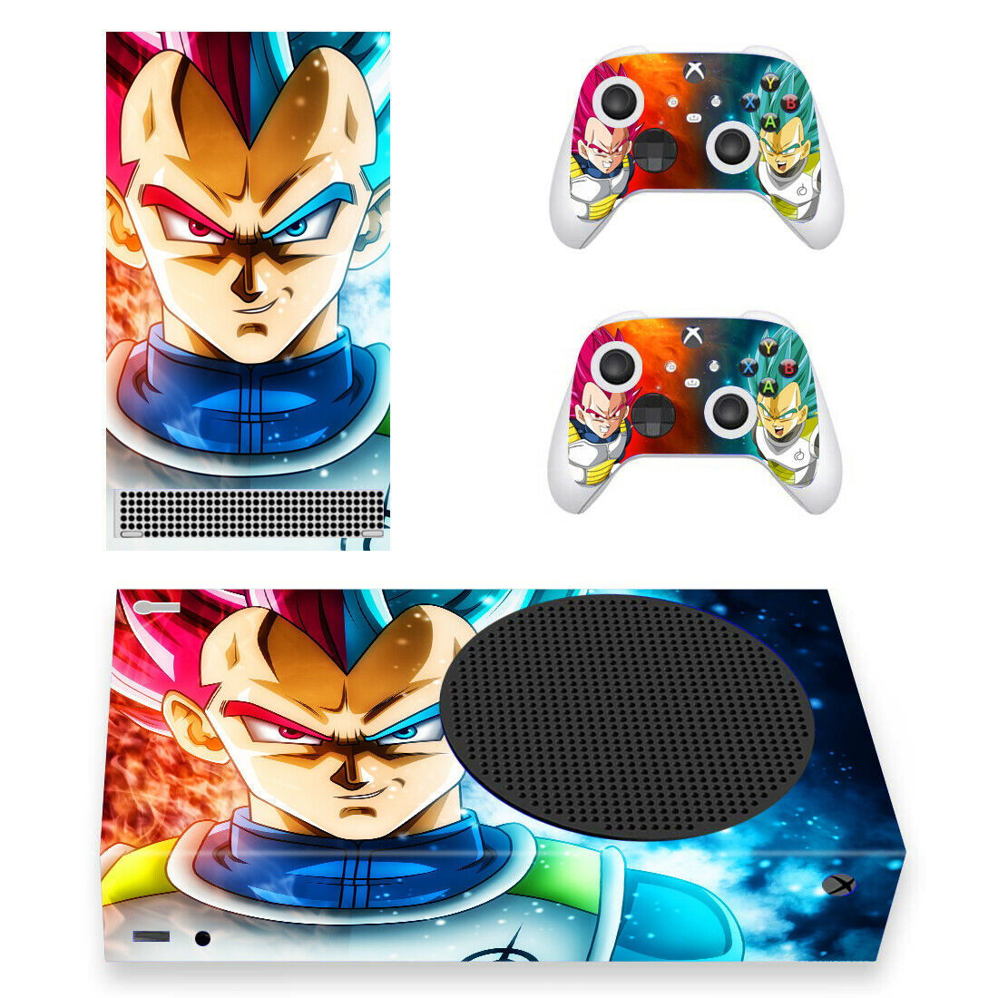 Xbox Series S Slim Console Controller Skin Set Decal Dragon Ball DBZ Vegeta Goku - Fresh Stock Dated December 2025