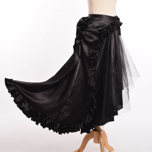 Vintage Gothic Victorian Ruffle Bustle Skirt Cape Reenactment Dual Purpose Wear - Fresh Stock Dated February 2026