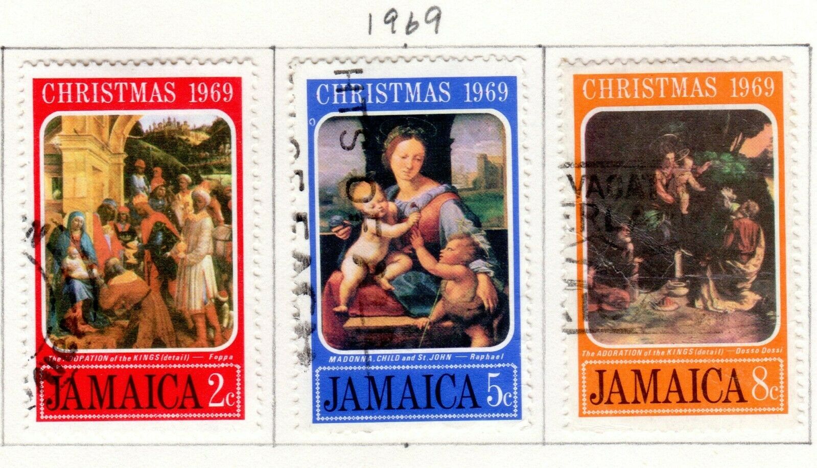Jamaica Scott 271//301 Used on 2 Album Pages Issued 1968-1970 Total of 33 Stamps - Fresh Stock Dated February 2026