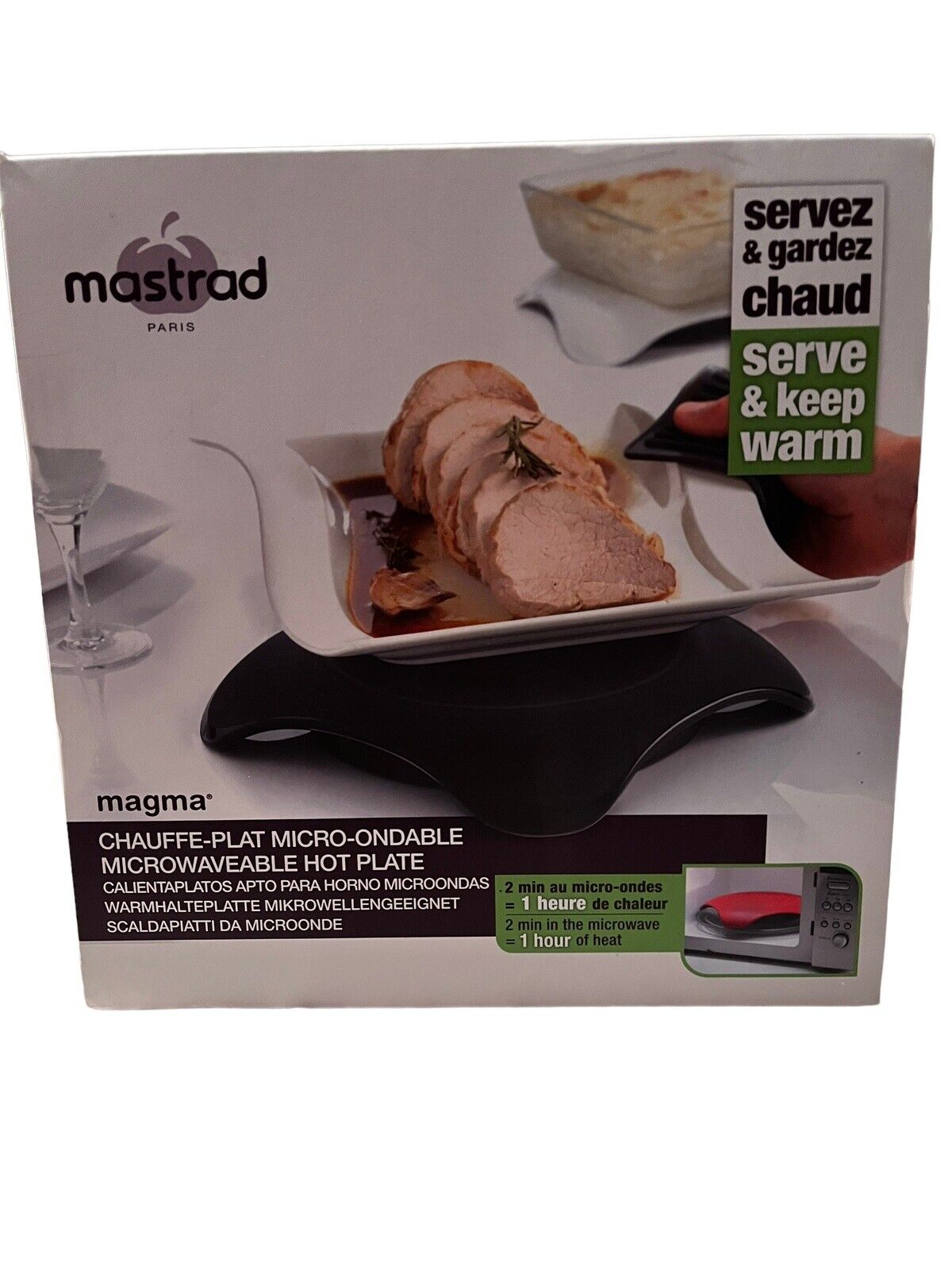 Mastrad Magma Microwavable Hot Plate Black Silicone For All Foods  Discontinued - Fresh Stock Dated February 2026