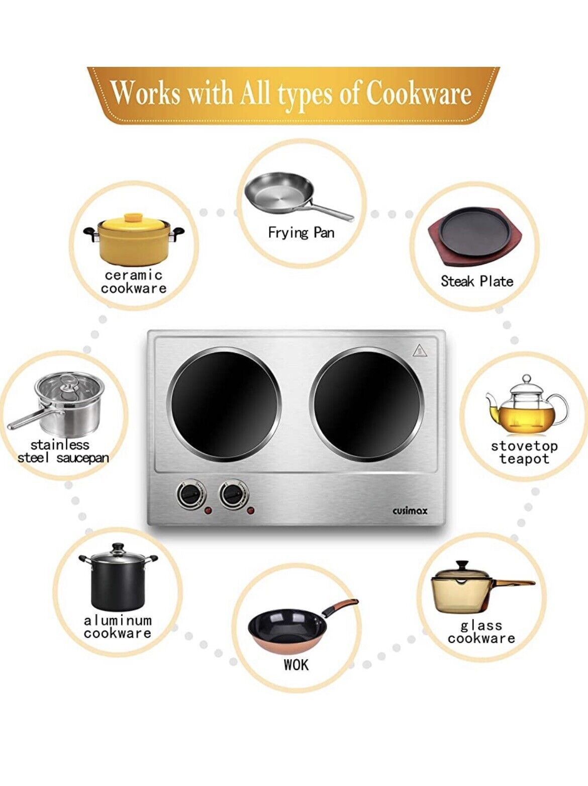Cusimax - CMIP-C180 - Infrared Cooker - Used - Fresh Stock Dated February 2026