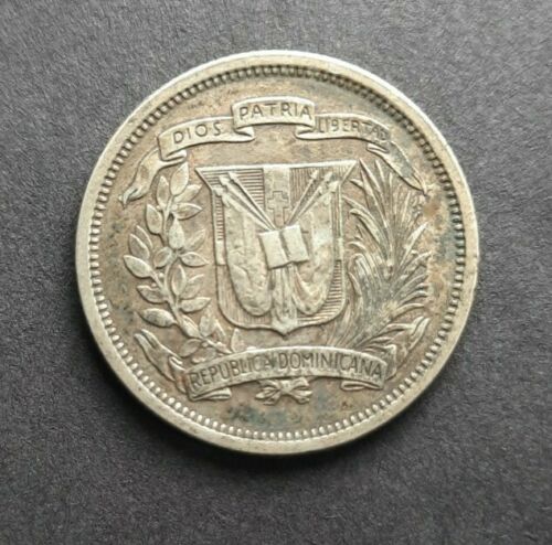 1944 Dominican Republic 25 Centavos Silver Coin - Fresh Stock Dated February 2026