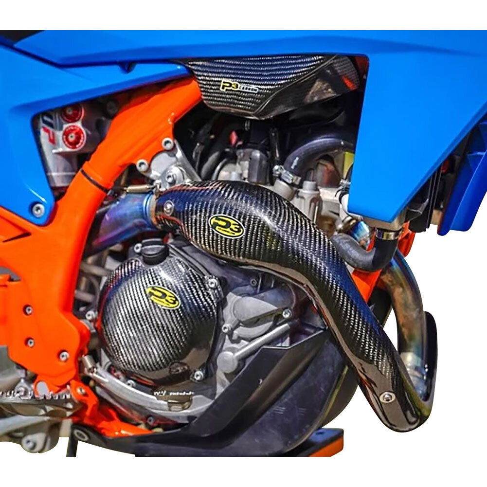 P3 Carbon 201056 Head Pipe Heat Shield Stock - Fresh Stock Dated February 2026