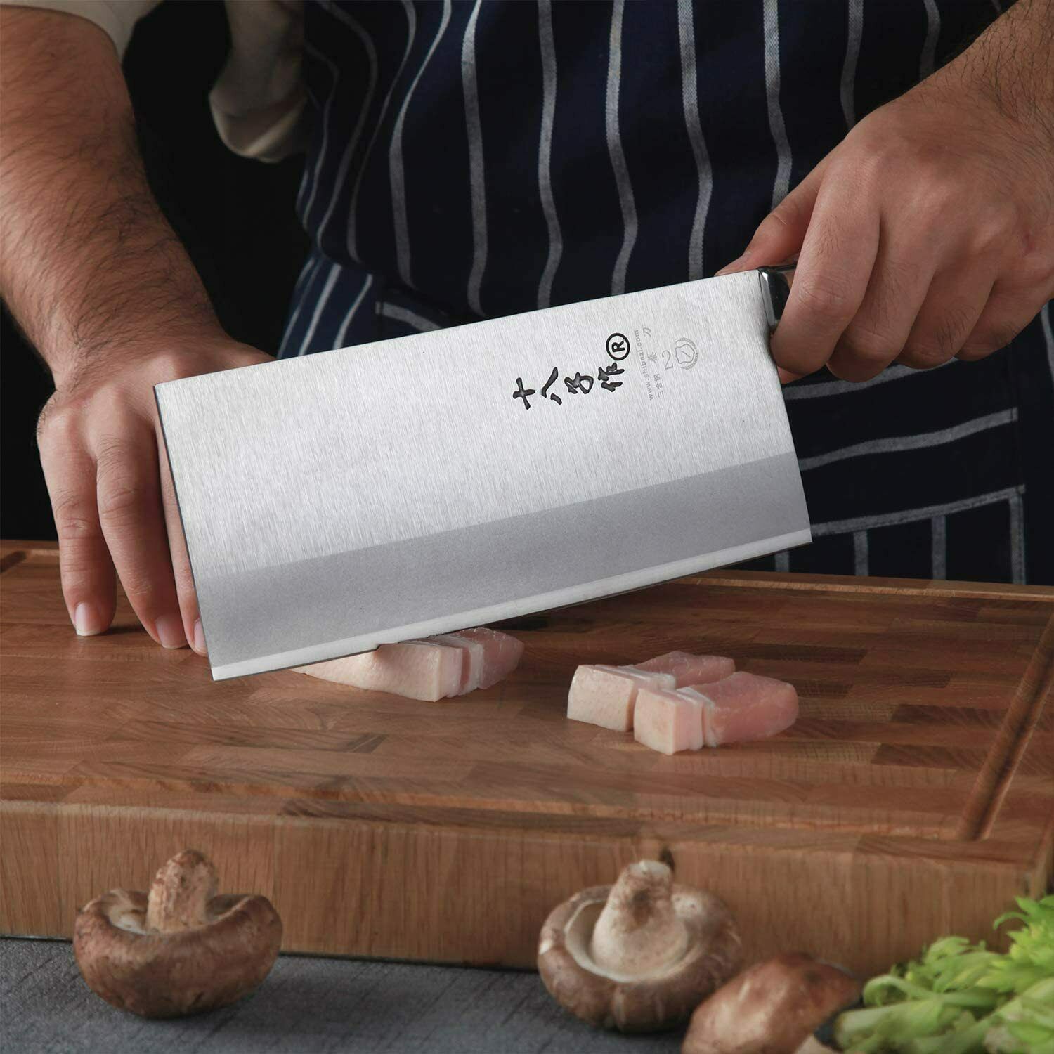 SHI BA ZI ZUO 8-inch Kitchen Knife Professional Chef Knife Stainless Steel - Fresh Stock Dated December 2025