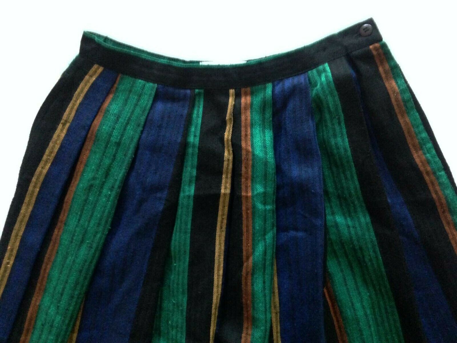 Vintage Rafaella Italian Long Boho Chic Striped Pleated Skirt Small - Fresh Stock Dated February 2026