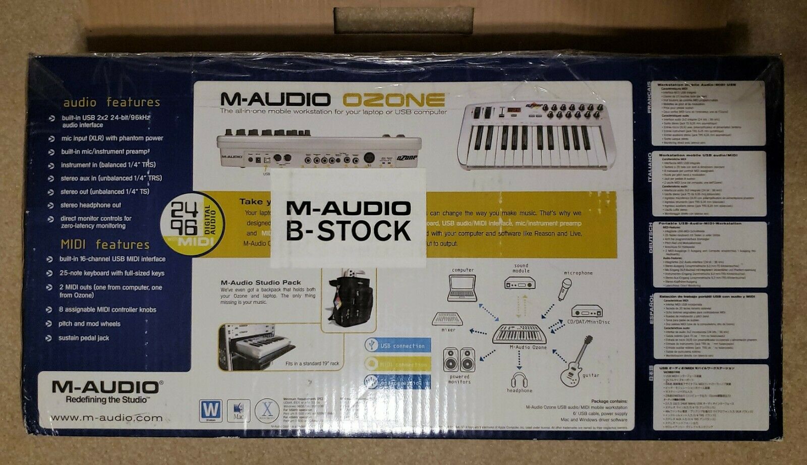 M-Audio Ozone USB Audio MIDI Mobile Workstation Keyboard - Fresh Stock Dated February 2026