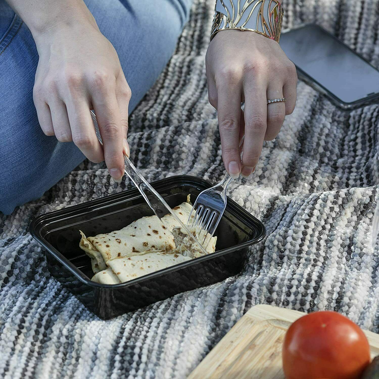 Plastic Spoons-Forks- Knives Clear Extra Heavy Duty Cutlery - Fresh Stock Dated December 2025