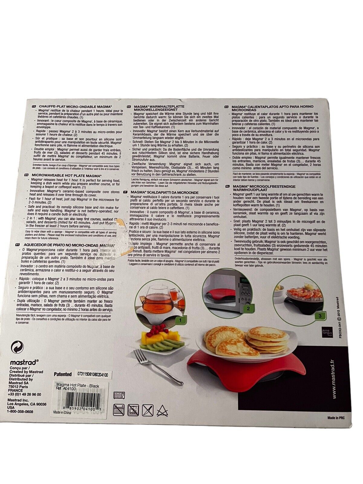 Mastrad Magma Microwavable Hot Plate Black Silicone For All Foods  Discontinued - Fresh Stock Dated February 2026