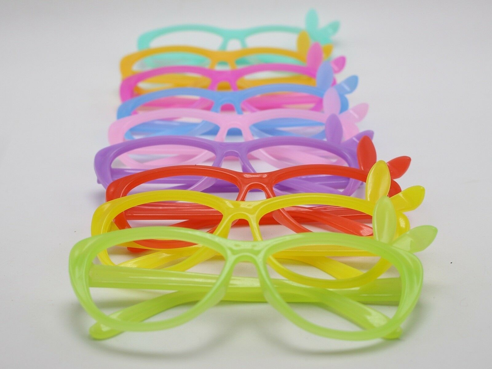 6 Mixed Color Bunny Glasses Frames No Lens Children Kids Costume Fancy Dress - Fresh Stock Dated February 2026