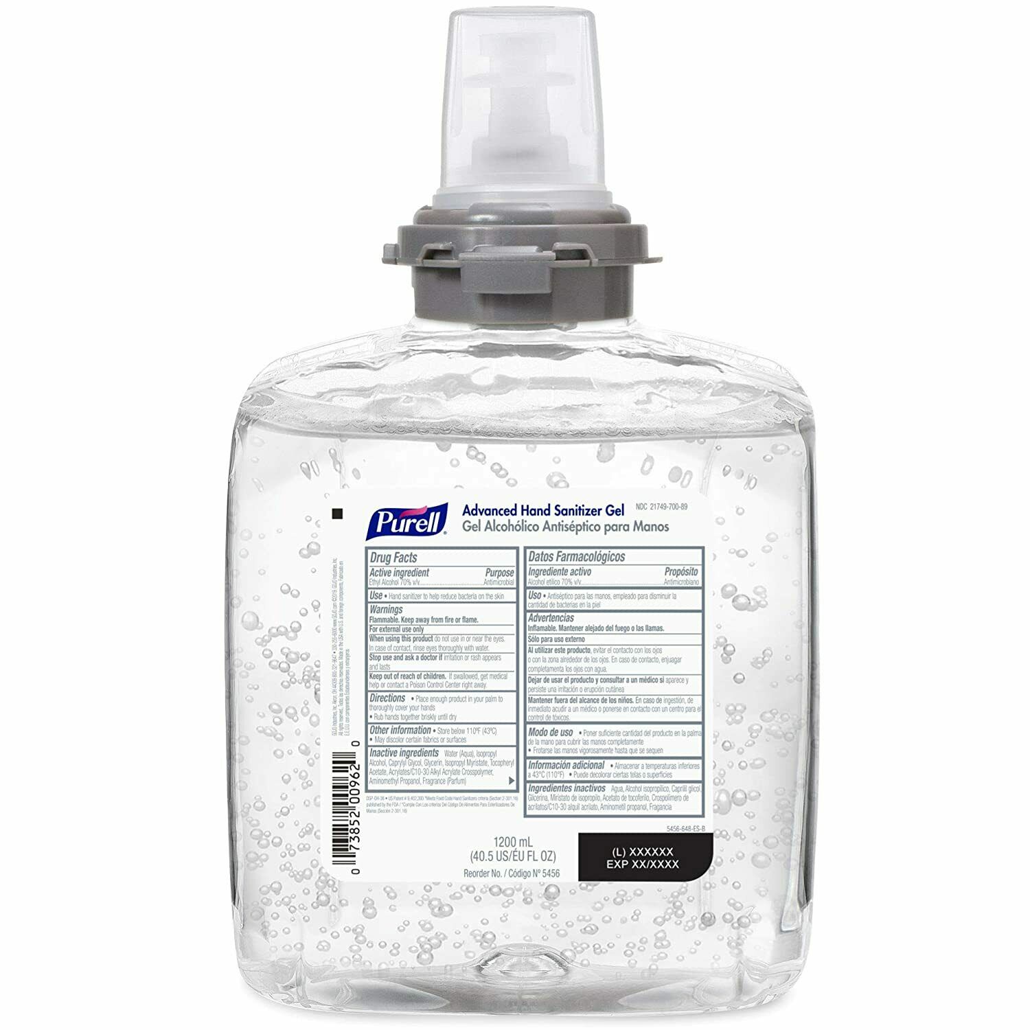 PURELL Advanced Hand Sanitizer GEL Refill TFX Dispenser 5456-04, 1200ml, 4-PACK - Fresh Stock Dated December 2025