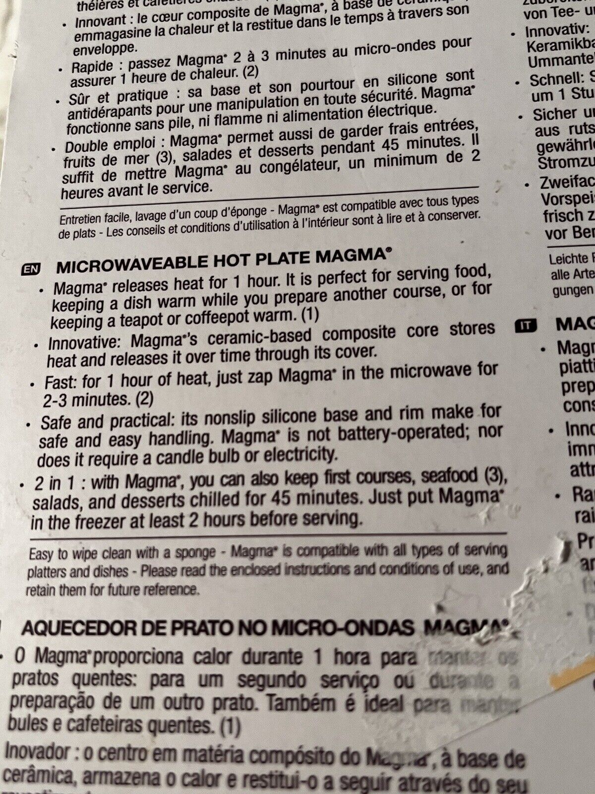 Mastrad Magma Microwavable Hot Plate Black Silicone For All Foods  Discontinued - Fresh Stock Dated February 2026