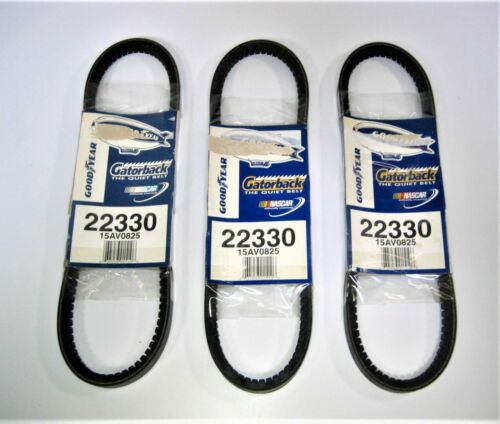 Goodyear 22330 *QTY 3* Gatorback 15AV0825 Hi-Miler Matchmaker Engine V-Belts NEW - Fresh Stock Dated February 2026