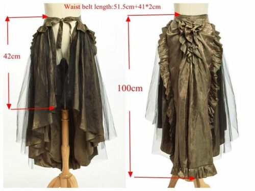 Vintage Gothic Victorian Ruffle Bustle Skirt Cape Reenactment Dual Purpose Wear - Fresh Stock Dated February 2026
