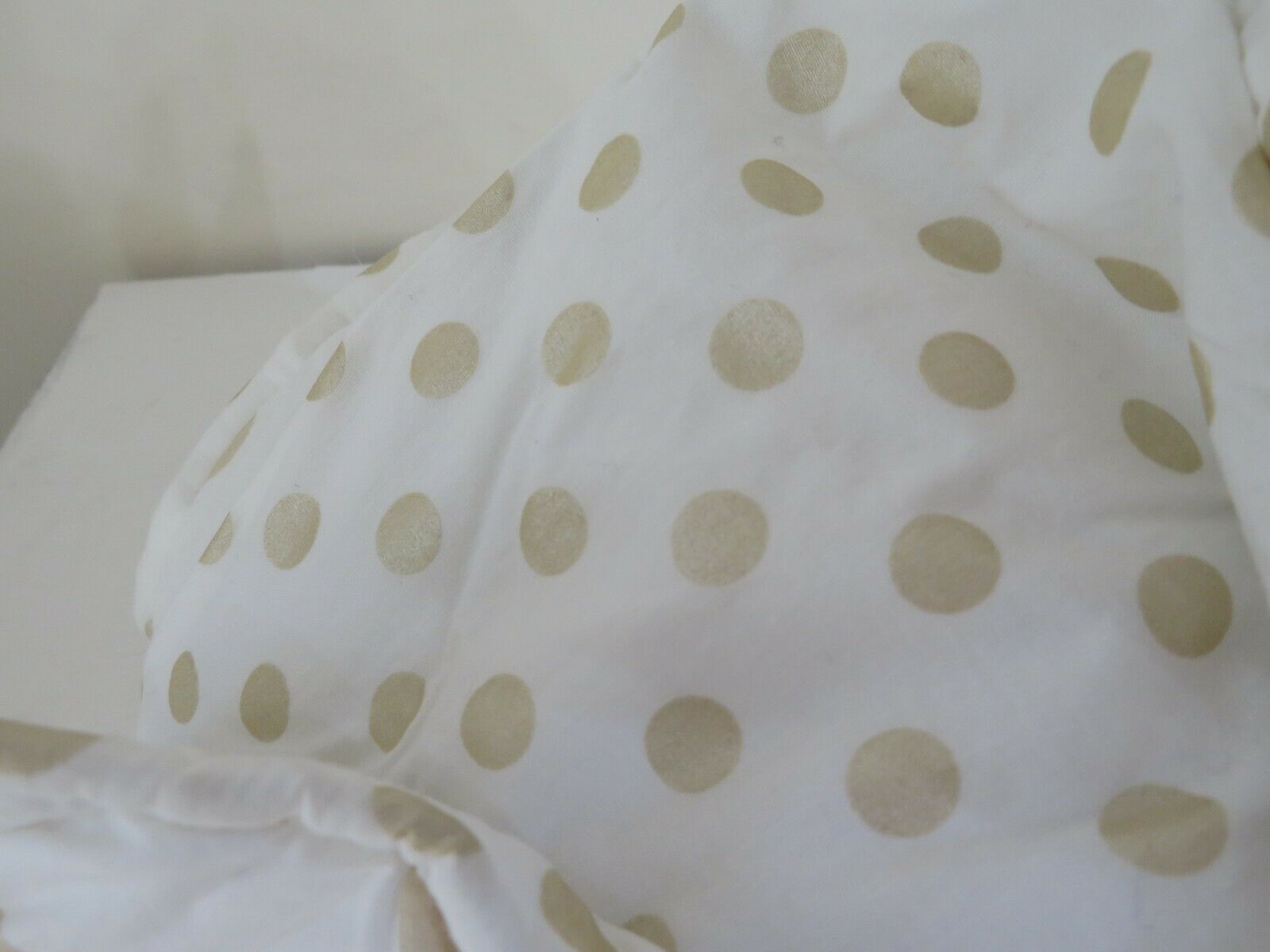 Pottery Barn Kids Gold Polka Dot  Quilted Euro Sham new - Fresh Stock Dated December 2025