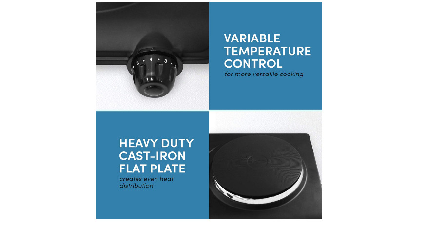 Portable Single Electric Burner Hot Plate Stove Dorm Compact Travel Counter Top - Fresh Stock Dated February 2026