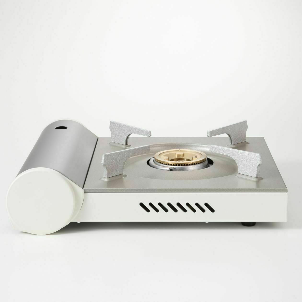 MUJI Portable cooking gas stove Aluminum die-cast RK-2 White MoMA from JAPAN - Fresh Stock Dated February 2026