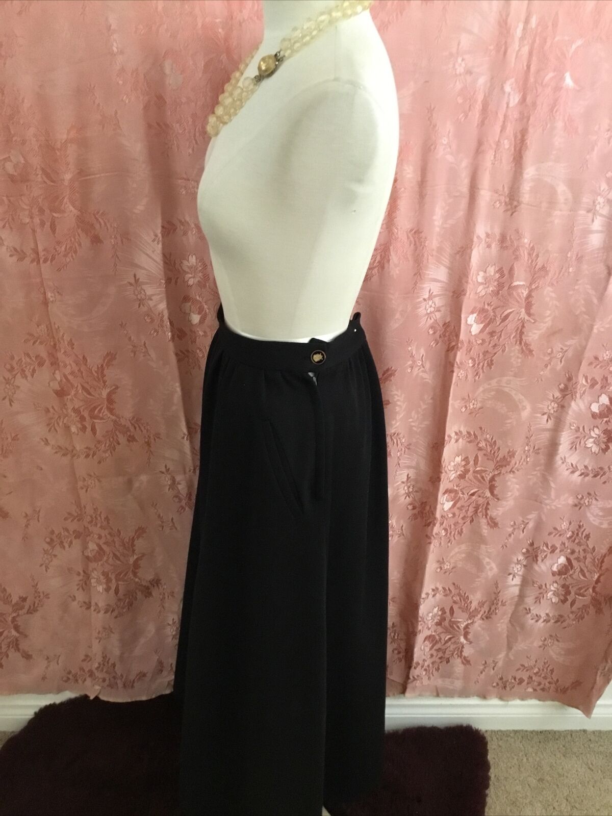 Vintage 1970’s Saks Fifth Avenue Wool Maxi Peasant Skirt Full USA Sz. S/M - Fresh Stock Dated March 2026