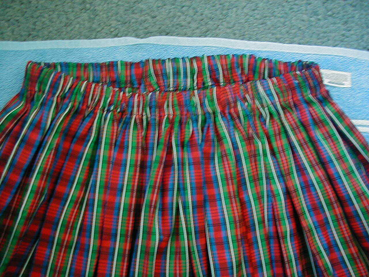 womens vintage Christmas plaid taffeta long skirt red green plaid medium large - Fresh Stock Dated December 2025