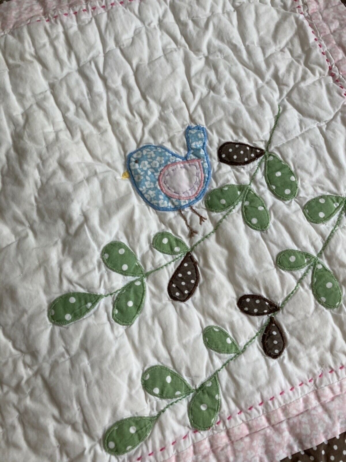 Pottery Barn Kids HAYLEY Owl Bird Standard Quilted Pillow Sham - Fresh Stock Dated December 2025