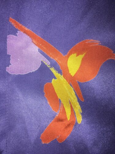 80’s Vintage Jerry Regenbogen Periwinkle Floral Silk Midi Skirt XS - Fresh Stock Dated February 2026