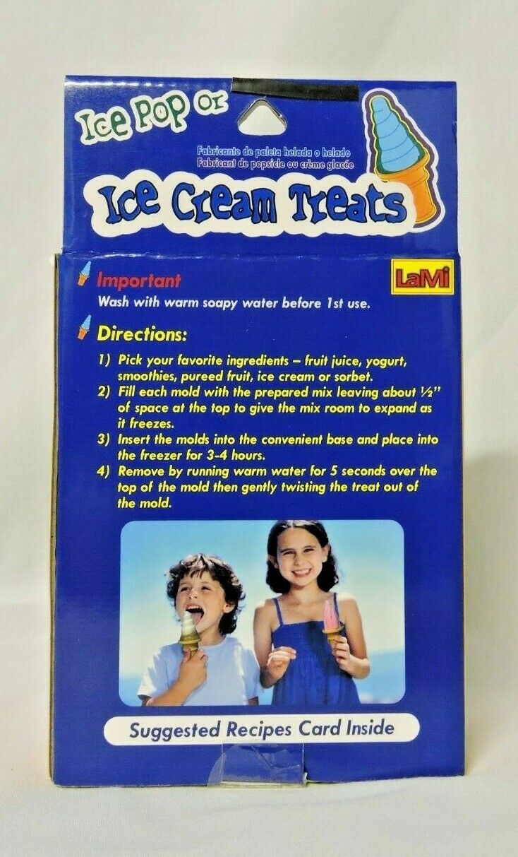 NEW Ice Pop Or Ice Cream Mold Set of 2 With Stand 2 Shapes Popsicle Maker NIB - Fresh Stock Dated February 2026