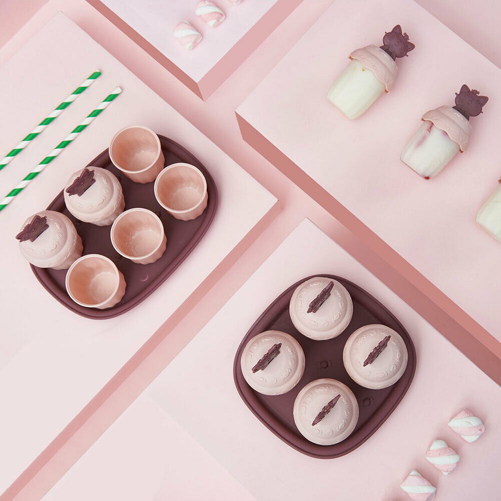 4/6PCS DIY Ice Cream Mold Home Ice Cube Popsicle Homemade Ice Box Kitchen Tool - Fresh Stock Dated February 2026