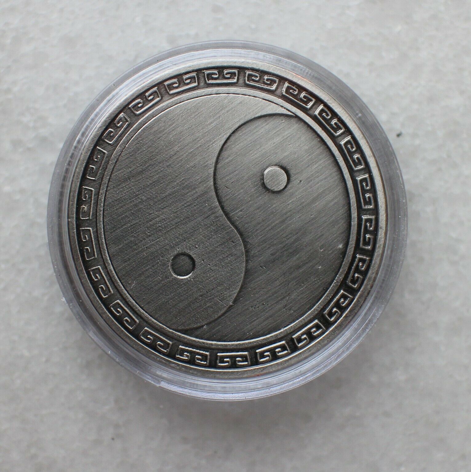 China 30mm Antiqued Silvered CU Medal - Taiji, ID number of trigram, Geomancy - Fresh Stock Dated February 2026