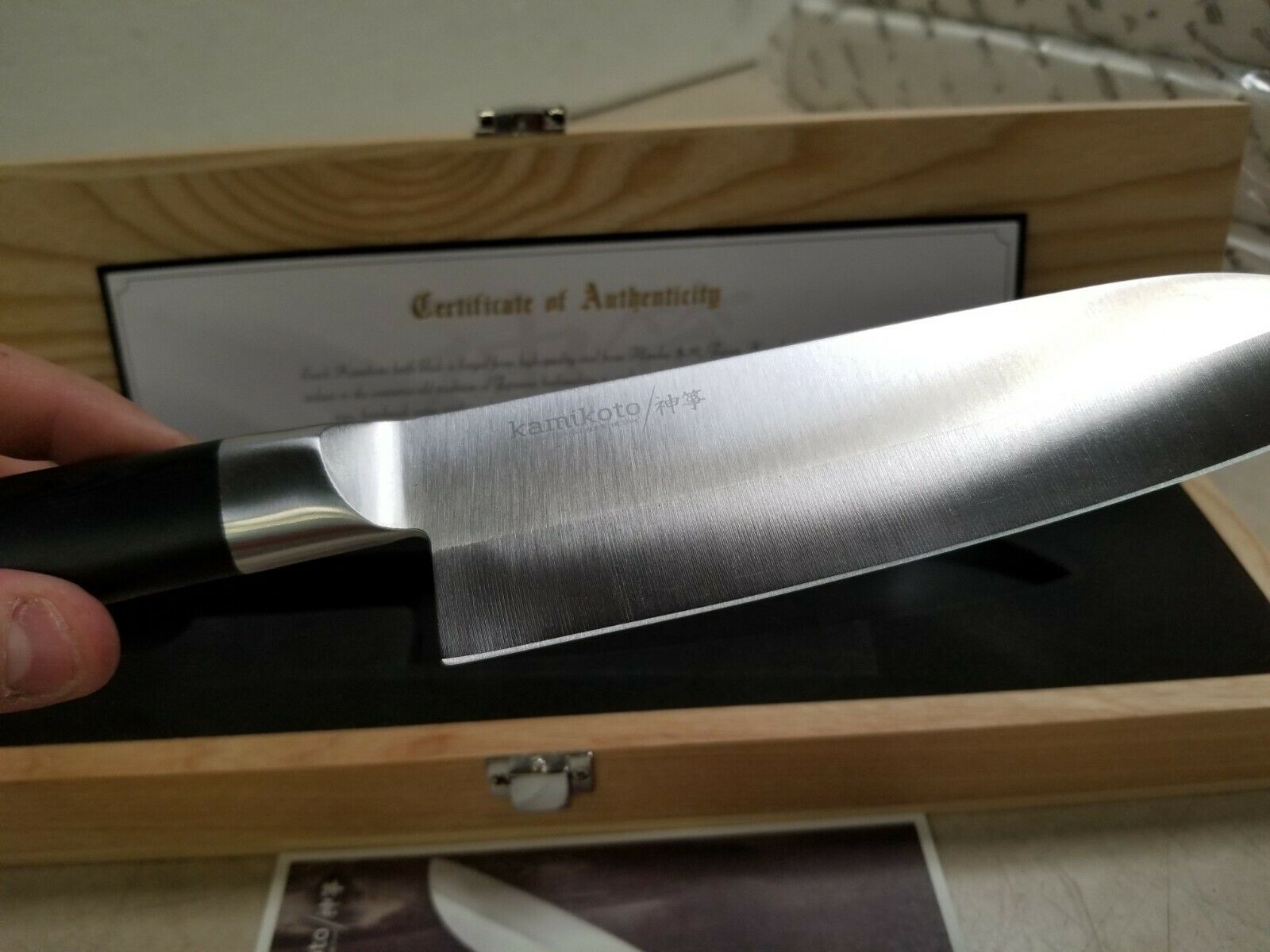 Kamikoto 7in. Santoku Chef Knife Handcrafted Honshu Steel Blade - Fresh Stock Dated December 2025