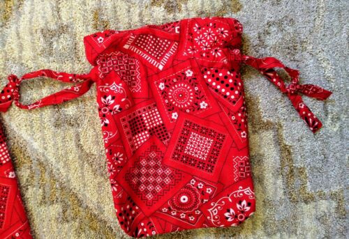 VTG 70'S BANDANA MAXI SKIRT & HANDBAG Handmade 27x39 Women's SMALL Cottage Hippy - Fresh Stock Dated March 2026