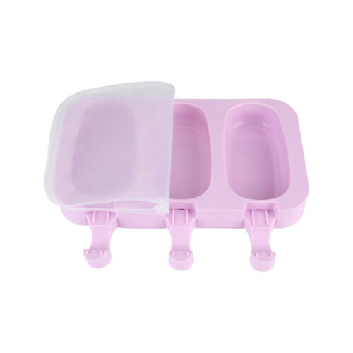 Lots 3-Cells Silicone Frozen Ice Cream Mold Juice Popsicle Maker Lolly Pop Mould - Fresh Stock Dated December 2025