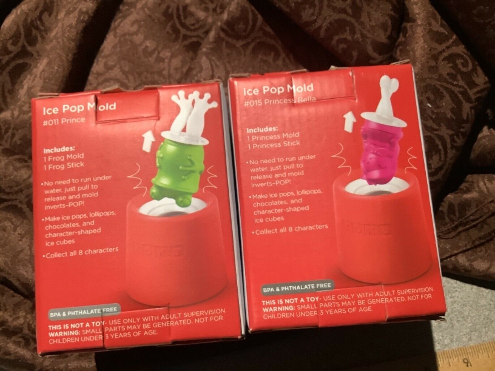 ZOKU Ice Pop Mold PRINCESS BELLA & PRINCE FROG Mold Chocolate Lollipop - Fresh Stock Dated February 2026