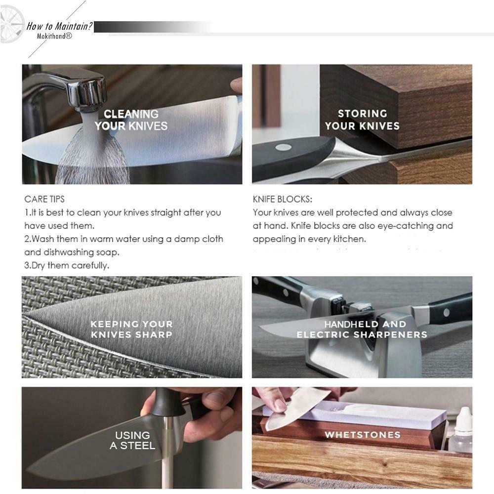 5 Inch Damascus Utility Knives High Carbon Japanese Kitchen Chef Knife Stainless - Fresh Stock Dated December 2025