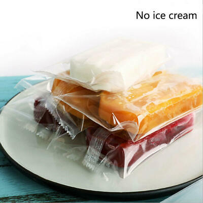100pcs Disposable Plastic Ice Bag Popsicle Bags Ice Cream Candy Storage Bags - Fresh Stock Dated February 2026