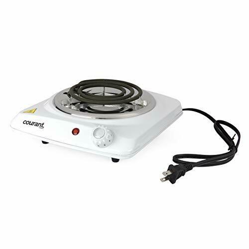 Courant Electric Burner Countertop Single coiled portable Hotplate 1000W White - Fresh Stock Dated February 2026