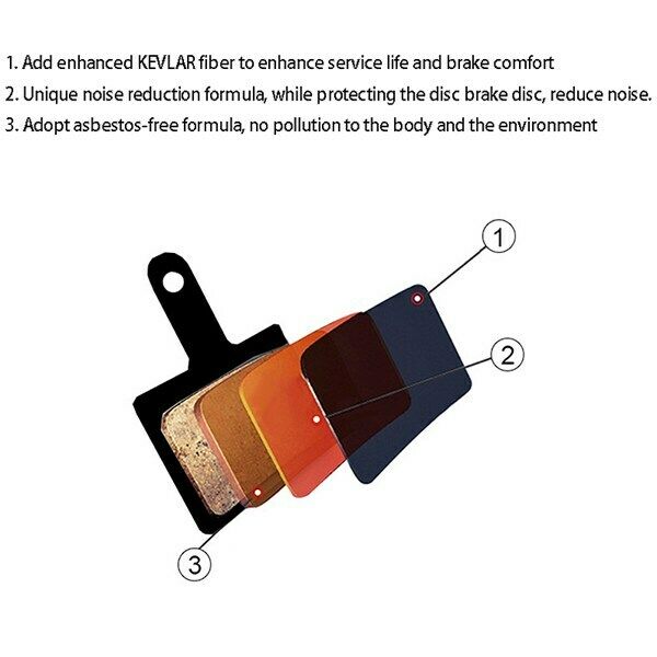 4 Pairs MTB Bicycle Resin Disc Brake Pads For Shimano Deore M596 M595 M535 SLX - Fresh Stock Dated December 2025