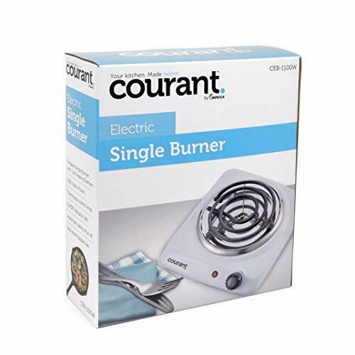 Courant Electric Burner Countertop Single coiled portable Hotplate 1000W White - Fresh Stock Dated February 2026