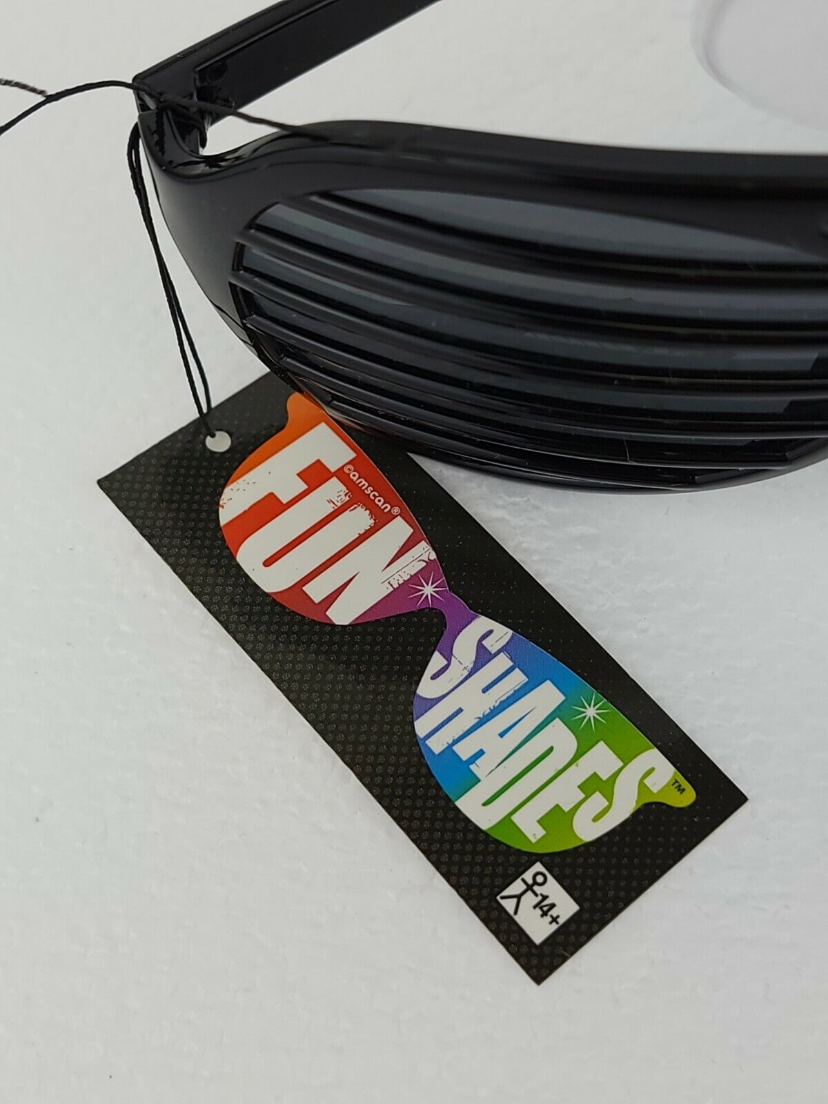 New Amscan Shutter Shades Black 80's Retro Slot Glasses Costume Accessory - Fresh Stock Dated February 2026