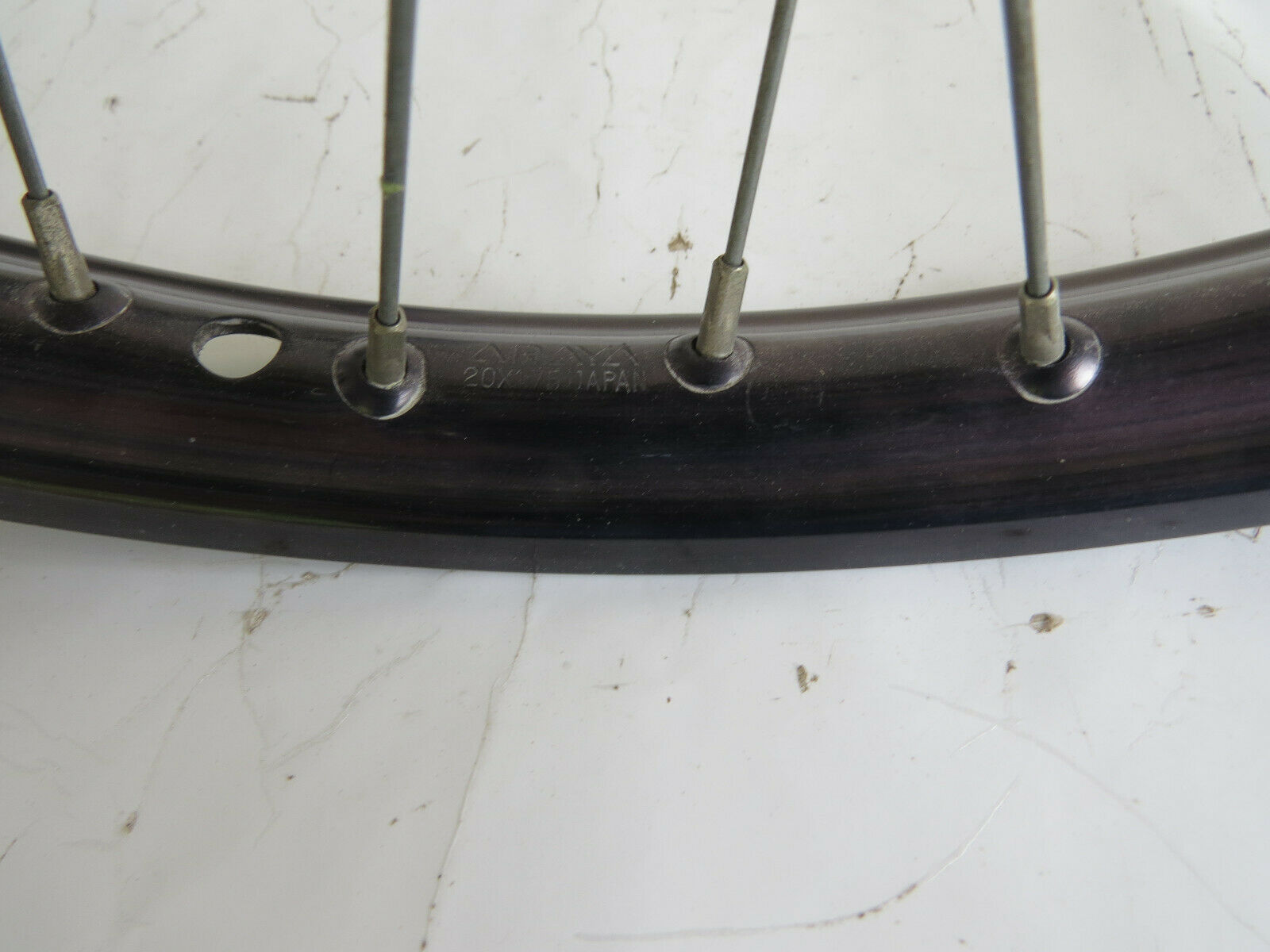 NOS ARAYA 7B RIM 28 HOLE FRONT BLACK 20 X 175 BMX ACS HUB RACE RACING VINTAGE - Fresh Stock Dated December 2025