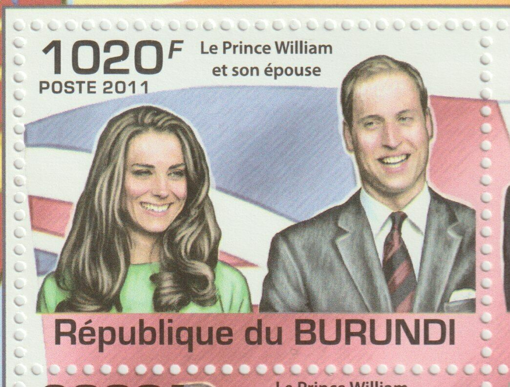 Burundi 2011 Souvenir sheet #1005 Royal Wedding - MNH - Fresh Stock Dated December 2025