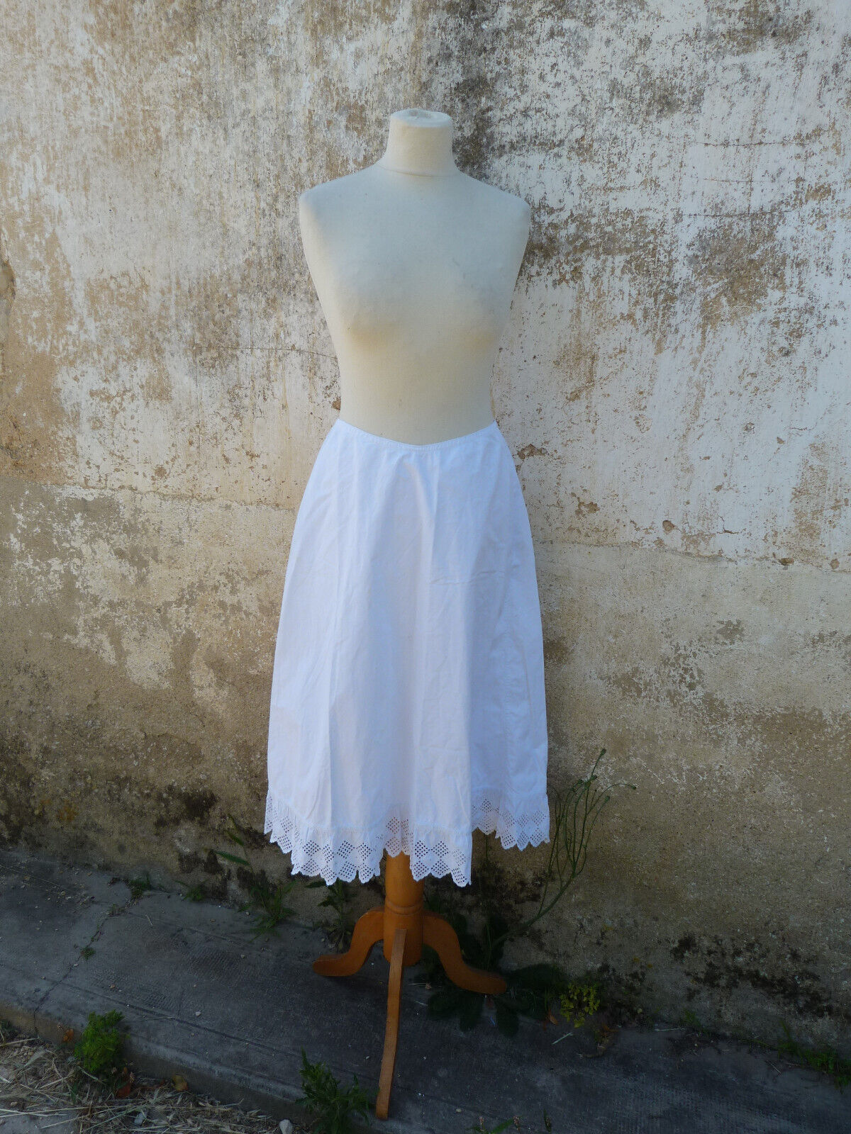 Vintage Antique old French Edwardian Handmade embroideries petitcoat size S - Fresh Stock Dated March 2026