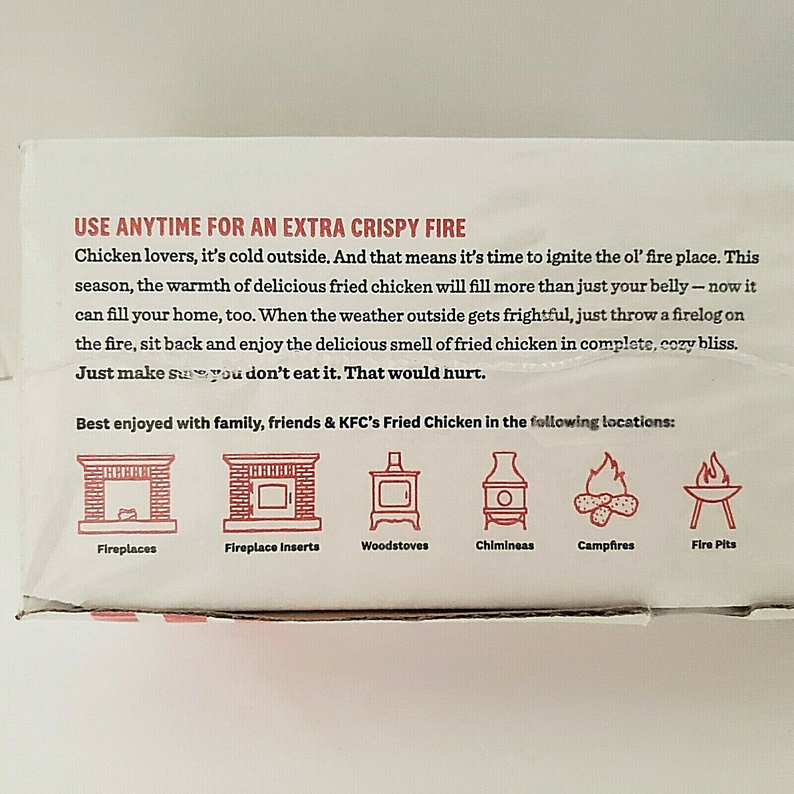 New 2xKFC Fried Chicken Scent Firelog 11 Herbs Spices Enviro Log Limited Edition - Fresh Stock Dated December 2025