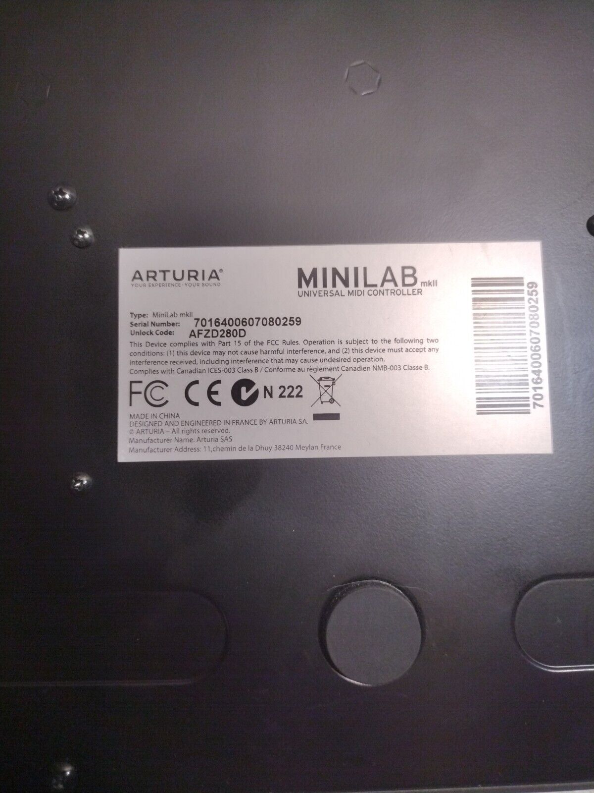 Arturia MiniLab MKII USB MIDI Bus Powered 25-key Keyboard Controller - Fresh Stock Dated February 2026