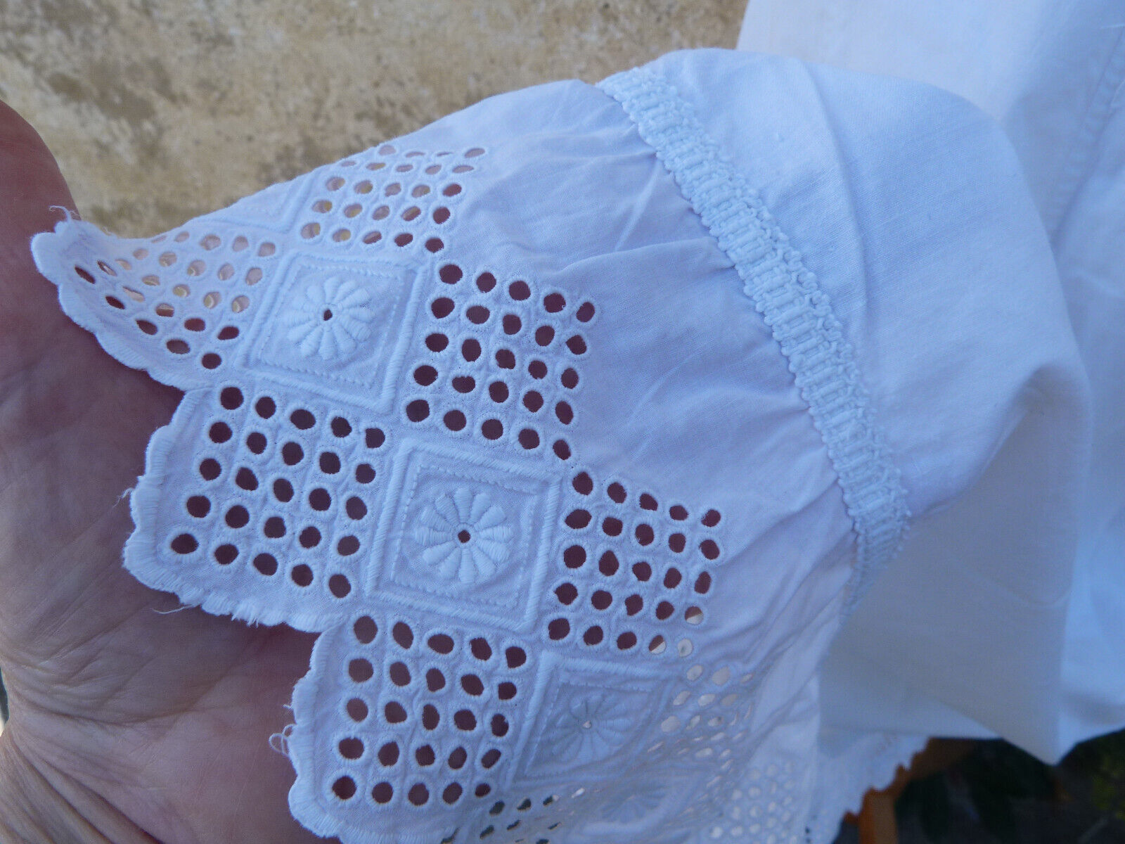 Vintage Antique old French Edwardian Handmade embroideries petitcoat size S - Fresh Stock Dated March 2026